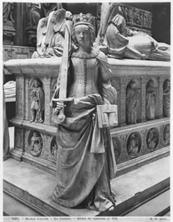 Nantes, Kathedraal van St. Peter en St. Paul, Graf van Frans II, Hertog van Bretagne en Marguerite van Foix, detail van Justice, 1502-07